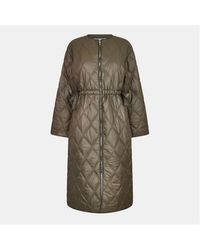 Ganni - Long Quilted Jacket - Lyst