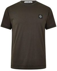 Stone Island - Cotton Compass Logo Patch T-Shirt - Lyst
