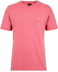 BOSS - Tales T-Shirt With Logo Patch Premium Cotton - Lyst