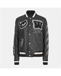 Off-White c/o Virgil Abloh - Two-Tone Varsity Jacket - Lyst