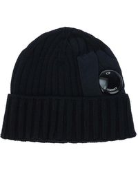 C.P. Company - Extra Fine Merino Wool Lens Beanie - Lyst