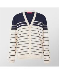 Gucci - Striped Knit Cotton Cardigan - Lyst
