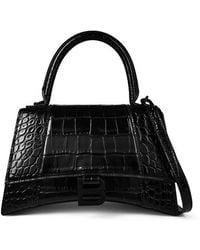 Balenciaga - Hourglass Small Crocodile Handbag - Lyst