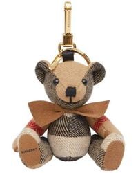 Burberry - Check Cashmere Thomas Bear Charm Keyring - Lyst