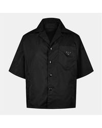 Prada - Logo Re-Nylon Bowling Shirt - Lyst