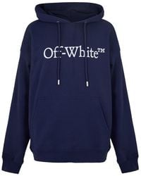 Off-White c/o Virgil Abloh - Off Oversize Hooded Neck Long Sleeve Sweatshirt - Lyst