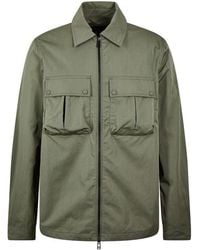 Belstaff - Stride Zip Collar Long Sleeve Overshirt - Lyst