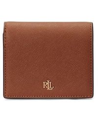Ralph Lauren - Real Leather Compact Trifold Wallet - Lyst