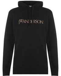 JW Anderson Embroidered Logo Oth Hoodie - Black