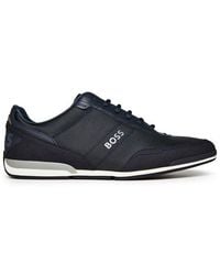 BOSS - Saturn Low Top Everyday Trainers With Technical Mesh - Lyst