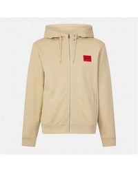 HUGO - Daple Zip Through Hoodie - Lyst