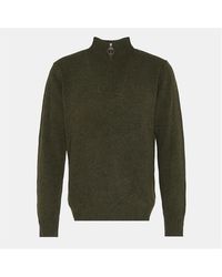 Barbour - Essential Half Zip Jumper - Lyst