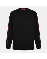 HUGO - Boss Lounge Sporty Logo Sweatshirt - Lyst