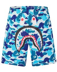 A Bathing Ape - Fleece Jogger Shorts - Lyst