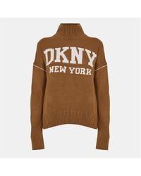 DKNY - Knitted Turtle Neck Jumper - Lyst