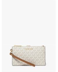 MICHAEL Michael Kors - Double Zip Wristlet Wallet On Chain - Lyst