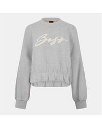 BOSS - Easton Crew Sweater, Crew Style - Lyst