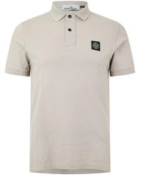 Stone Island - Compass Logo Polo Shirt - Lyst