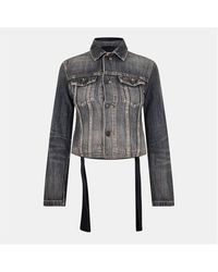 Balenciaga - Bal Lace-Up Structured Denim Jacket - Lyst
