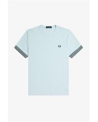 Fred Perry - Fred Strp Cuff Tee Sn42 - Lyst
