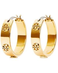 Tory Burch - Miller Goldtone Hoop Earrings - Lyst