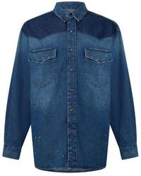 Maison Margiela - Bicolour Denim Shirt - Lyst