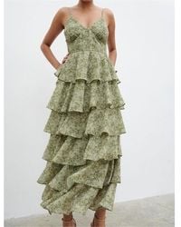 Pretty Lavish - Lissy Ruffle Midaxi Dress - Lyst