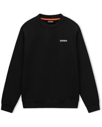 Napapijri - Small Box Cotton Crew Sweatshirt - Lyst