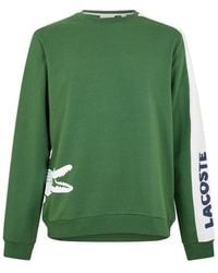 Lacoste - Printed Fleece Lounge Sweatshirt - Lyst