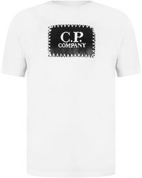 C.P. Company - Block Logo Regular Fit T-Shirt - Lyst