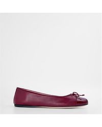 Gucci - Double G Leather Ballet Flat - Lyst
