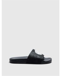 Pretty Green - Pg Okala Embossed Pool Sliders - Lyst