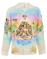 CASABLANCA - Long Sleeve Bowling Shirt - Lyst