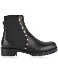 Valentino Valentino Garavani Rockstud Beatle Boots - Black