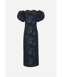 ROTATE BIRGER CHRISTENSEN - Dress With Puff Sleeves - Lyst