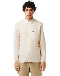 Lacoste - Long Sleeve Patterned Shirt - Lyst