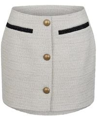 Vetements - Cropped Deconstructed Tweed Mini Skirt - Lyst