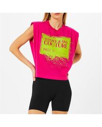 Versace Jeans Couture - Vjc Logo Crop Vest - Lyst