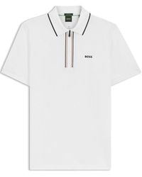 BOSS - Short Sleeve Zip Polo Shirt (Philix) - Lyst