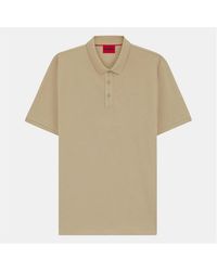 HUGO - Donos222 Logo Print Polo Shirt - Lyst