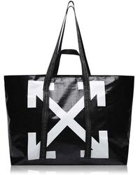 Off-White c/o Virgil Abloh Logo Pvc Tote Bag - Black