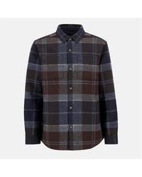 Barbour - Chapter Check Long Sleeve 4 Pockets Overshirt - Lyst