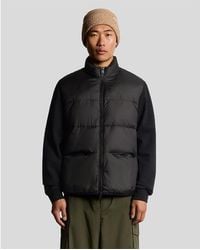 Lyle & Scott - Funnel Neck Hybrid Zip Through Jumper - Lyst