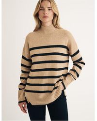 Nobody's Child - Striped Funnel Longline Jumper - Lyst