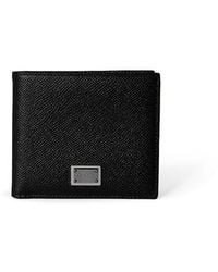 Dolce & Gabbana - Logo Plaque Calf Leather Bi-Fold Wallet - Lyst