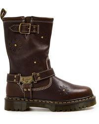 Dr. Martens - Anistone Tall Leather Biker Boots - Lyst