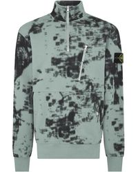 Stone Island - Camouflage Quarter Zip Sweatshirt - Lyst