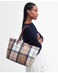 Barbour - Wetherham Quilted Tartan Tote Bag - Lyst