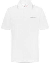 CASABLANCA - Embroidered Laurel Short Sleeve Polo Shirt - Lyst