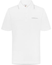 CASABLANCA - Embroidered Laurel Short Sleeve Polo Shirt - Lyst